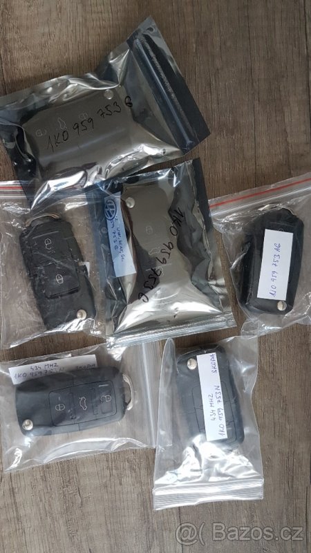 Klíče na Octavia II 1K0959753N 1K0959753G aj. - 2