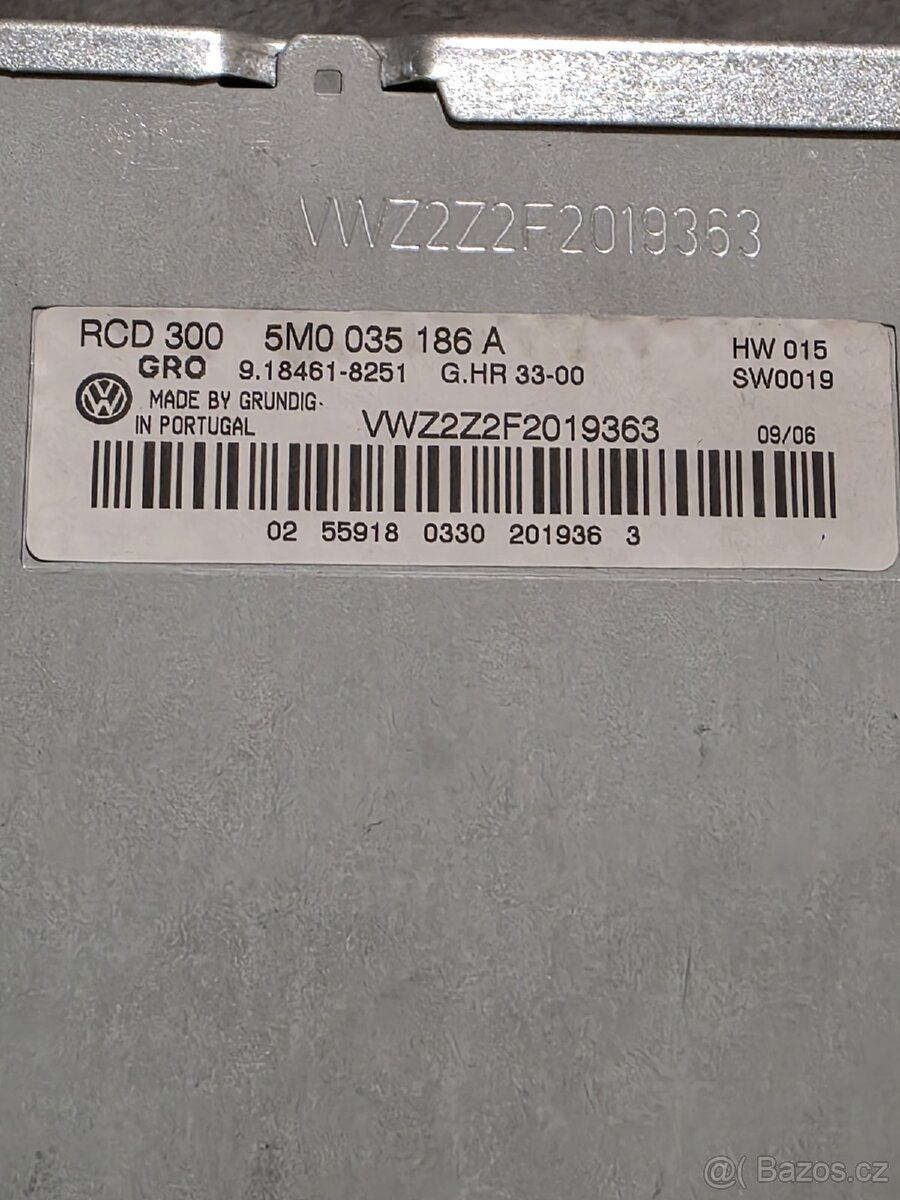 Originální Autorádio vw. - 2