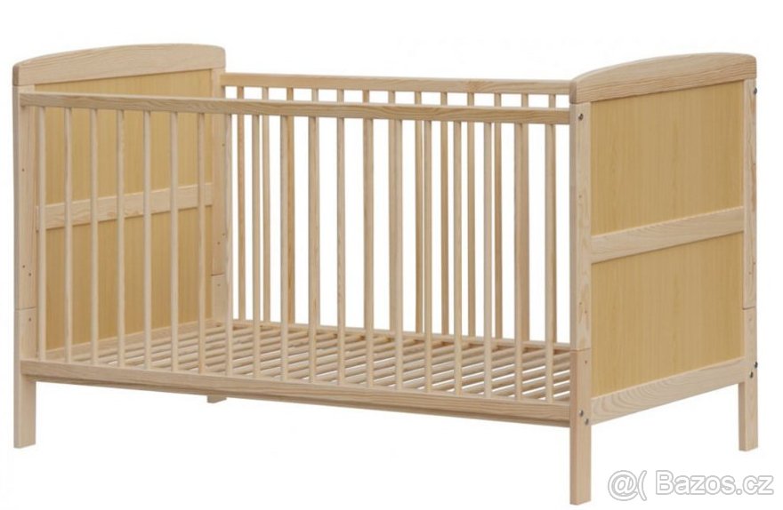 Postel 140x 70 cm, 2 v 1 - snímatelné bočnice - 2