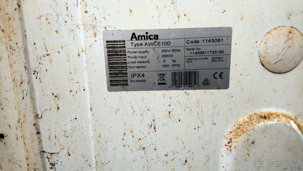 Pračka AMICA AWCE10D - Díly - 2