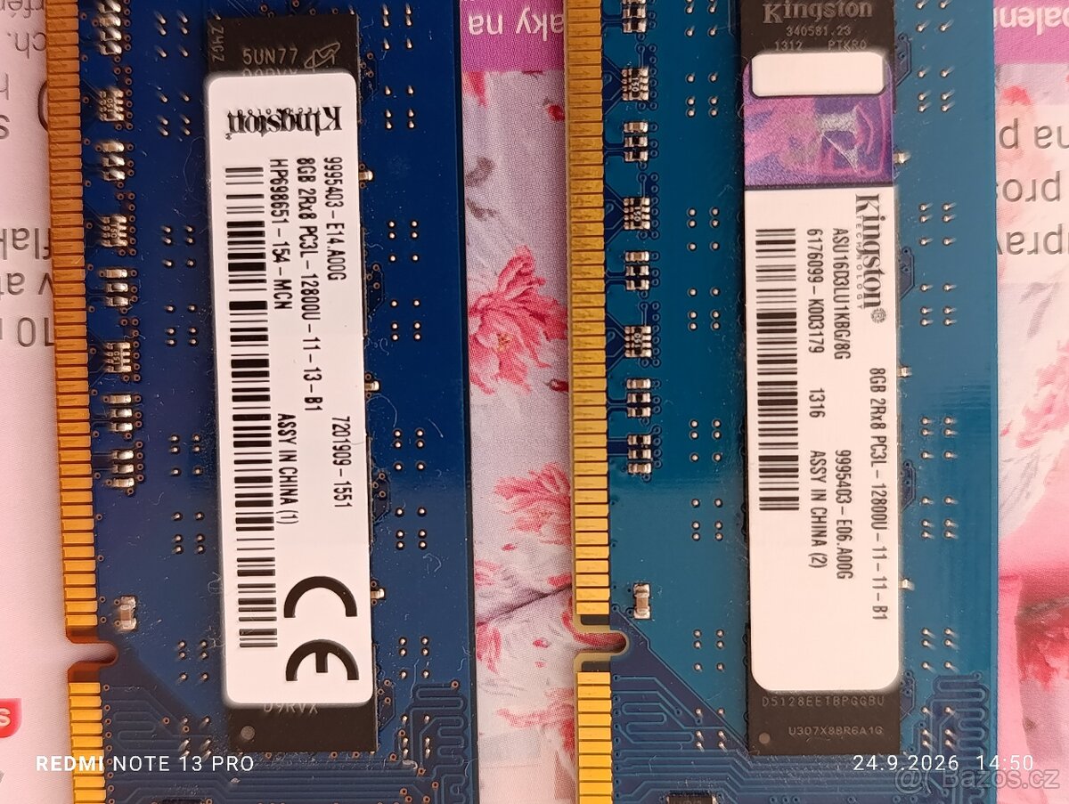 Kingston 2x8gb DDR3 1600 - 2