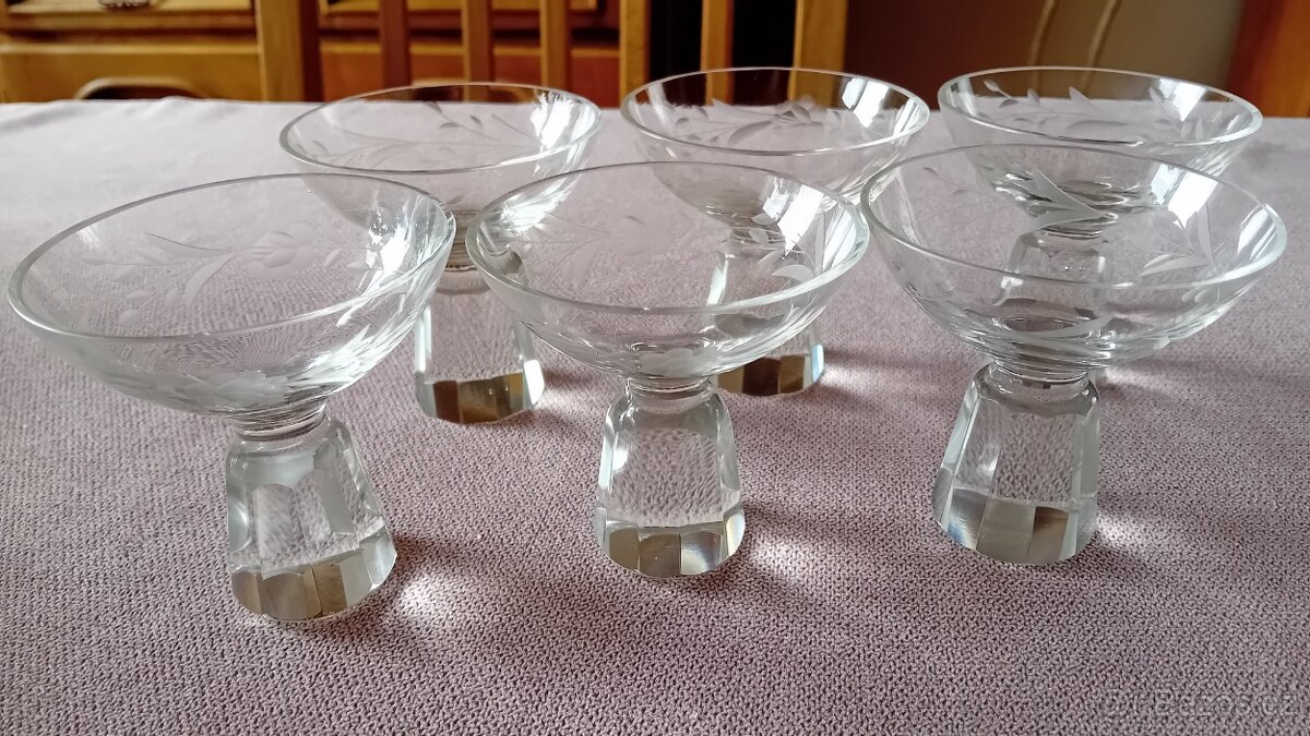 ART DECO souprava likérových skleniček - 2