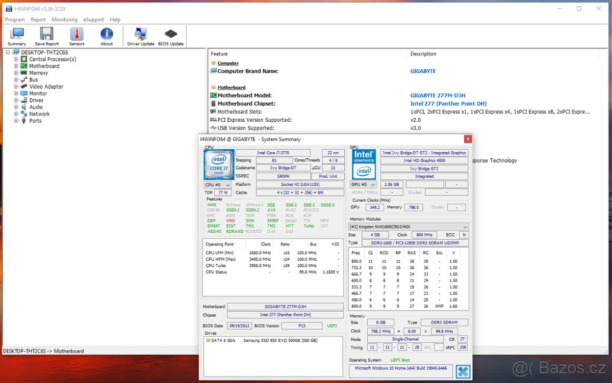 Set i7 + Gigabyte Z77 + 8GB ram - 2