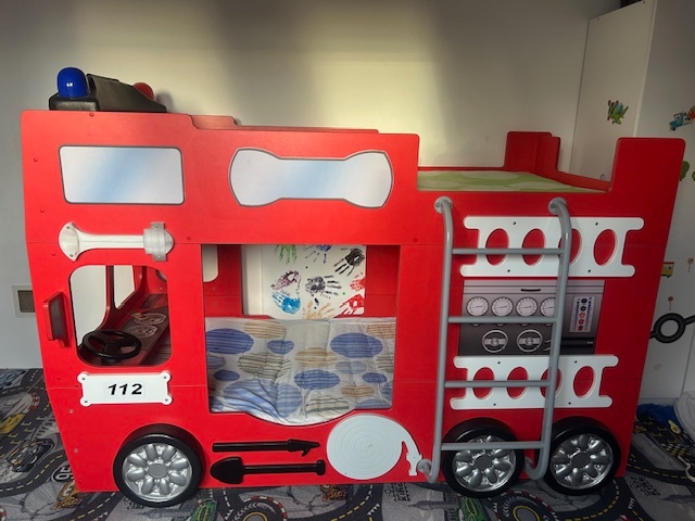 Dětská patrová postel se zábranou a nočním osvětlením Hasiči - 2