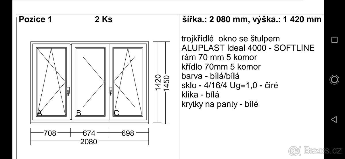 Tídílná plastová okna - 2