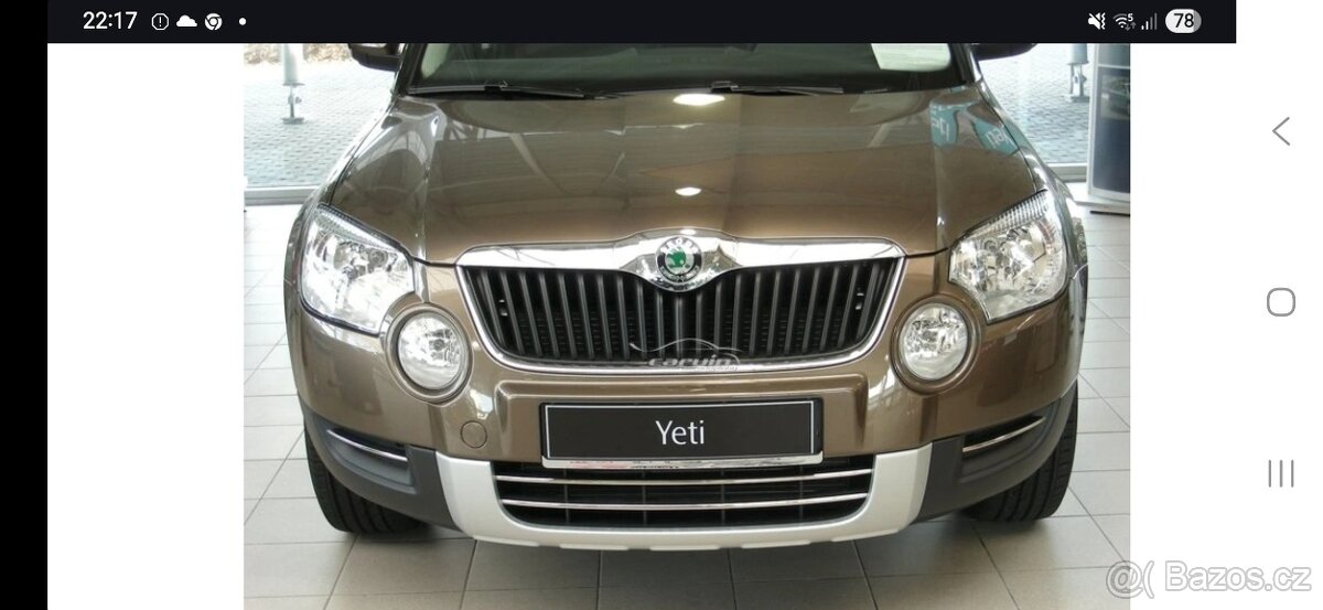 Prodam predni naraznik Škoda yeti - 2