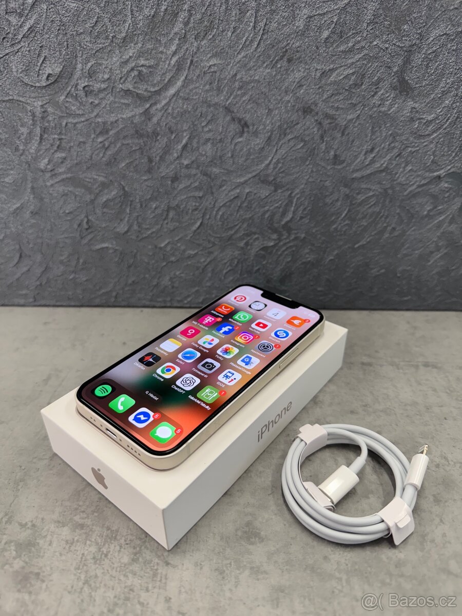 Apple iPhone 13 Mini 128 GB White - TOP, 100% baterie - 2