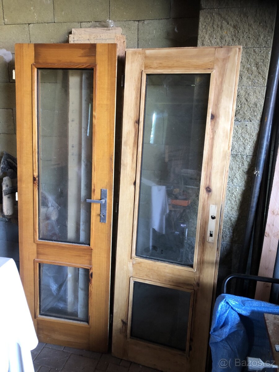 dřevené dveře prosklené - 2