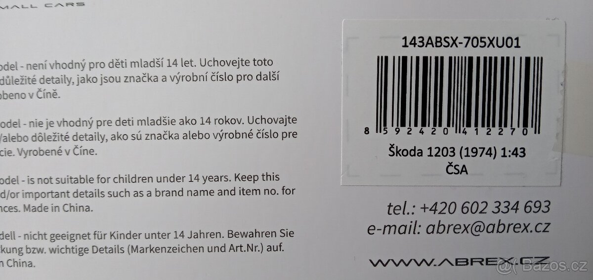ABREX 1:43 ČSA - 2