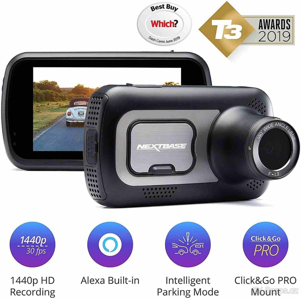 Top AUTO-KAMERA s kvalitním záznamem, nový kus, NEXTBASE 522