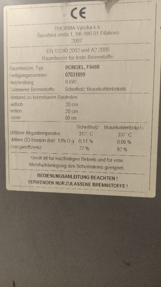 Krbová kamna Thorma Rondel - 2