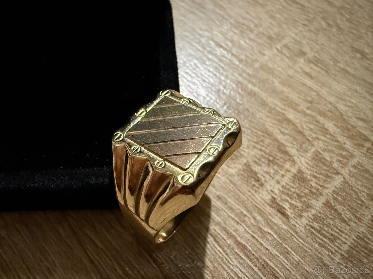 Panský zlatý prsten 6,63g 585/1000 - 2