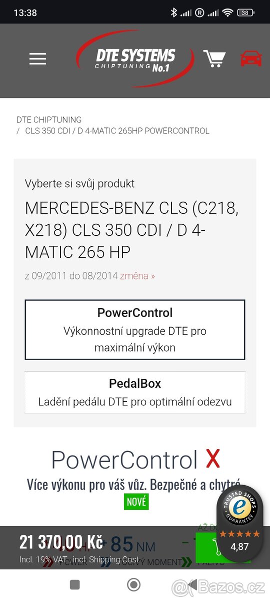 Mercedes Benz CLS-power box -chip - 2