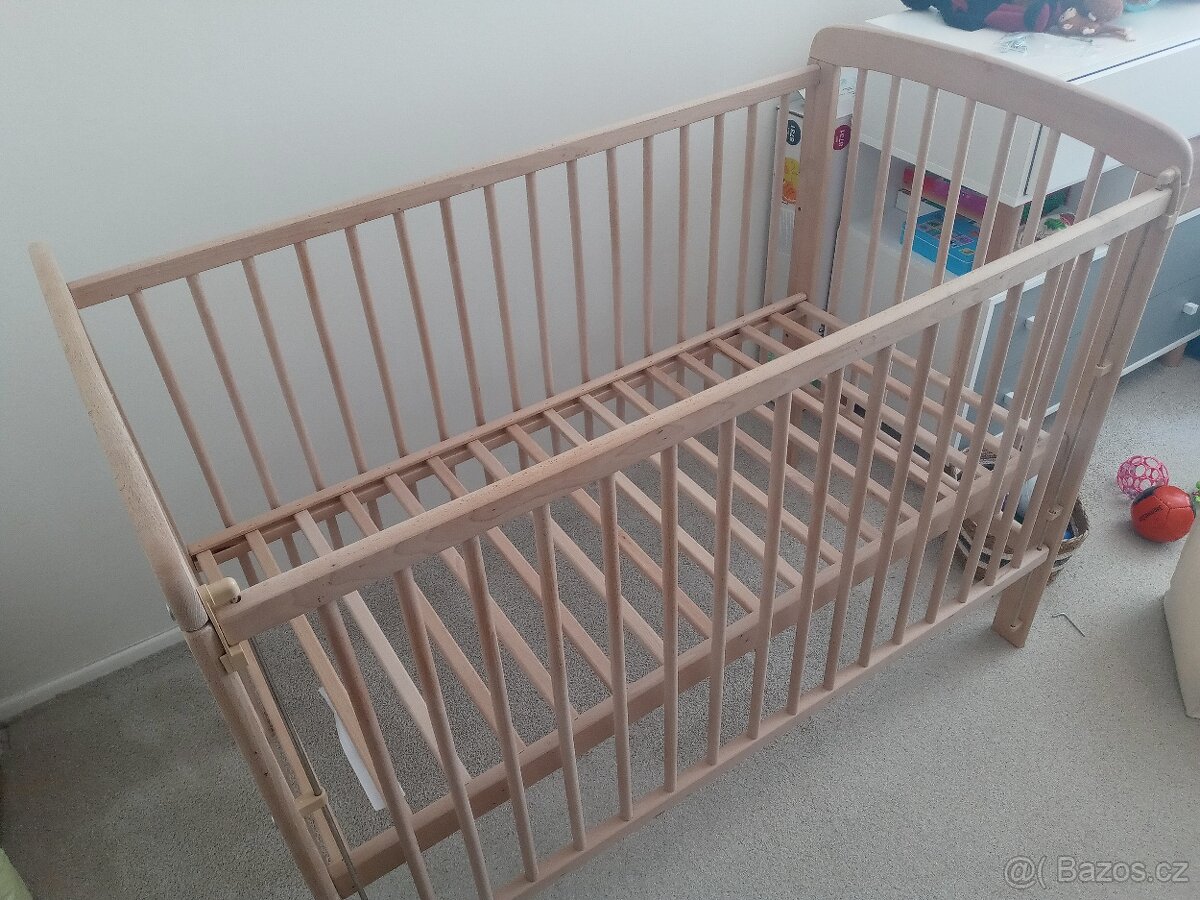 Dětská postýlka - Scarlett MÍŠA ECO (buk) - 2