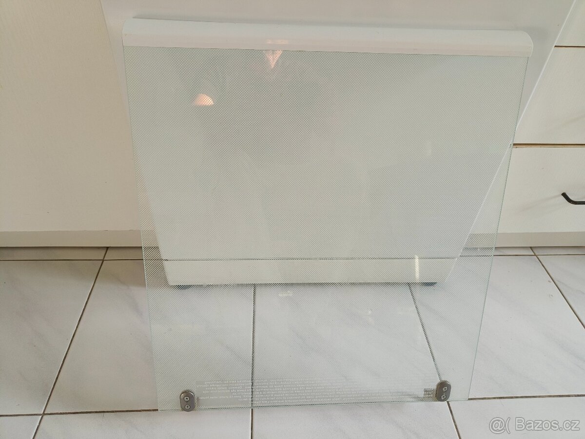 Skleněné víko sporáku + pravý a levý litinový rošt - 2