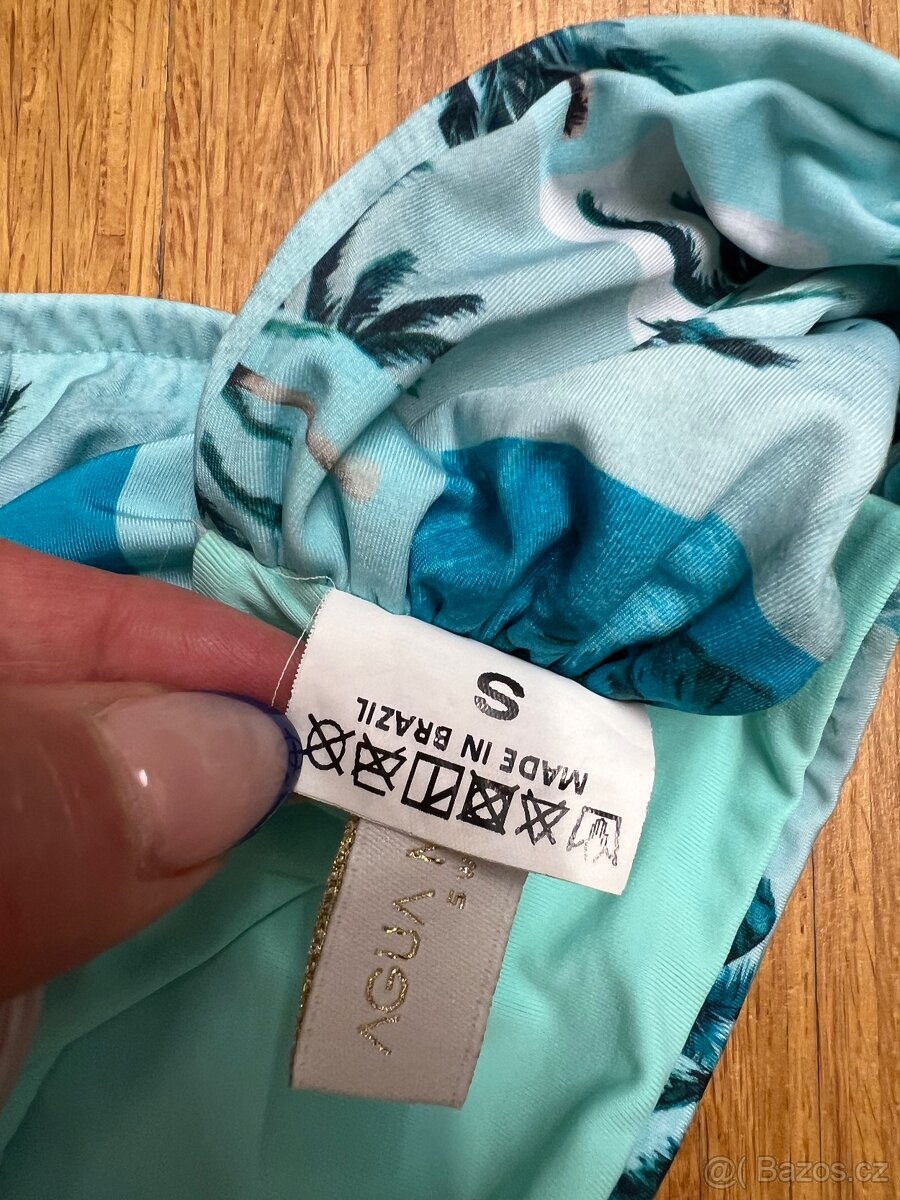 Dvoudílné plavky tyrkysové AquaMentha na 12 let cca - 2