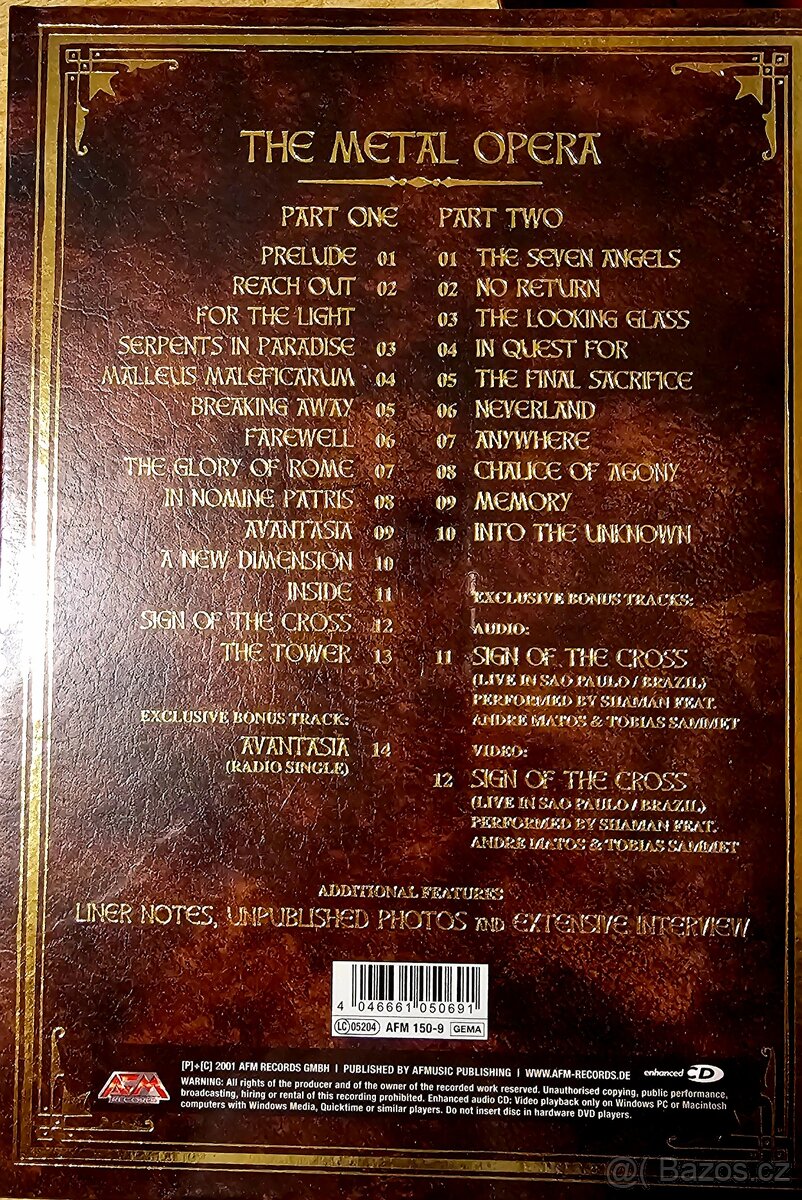 AVANTASIA - The Metal Opera: Pt 1 & 2 – Gold Edition - 2