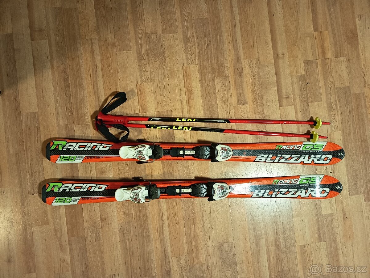 Lyže 120 hůlky 95 - 2