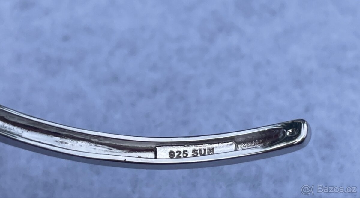 Stříbrný náramek s diamanty + certifikát - 2