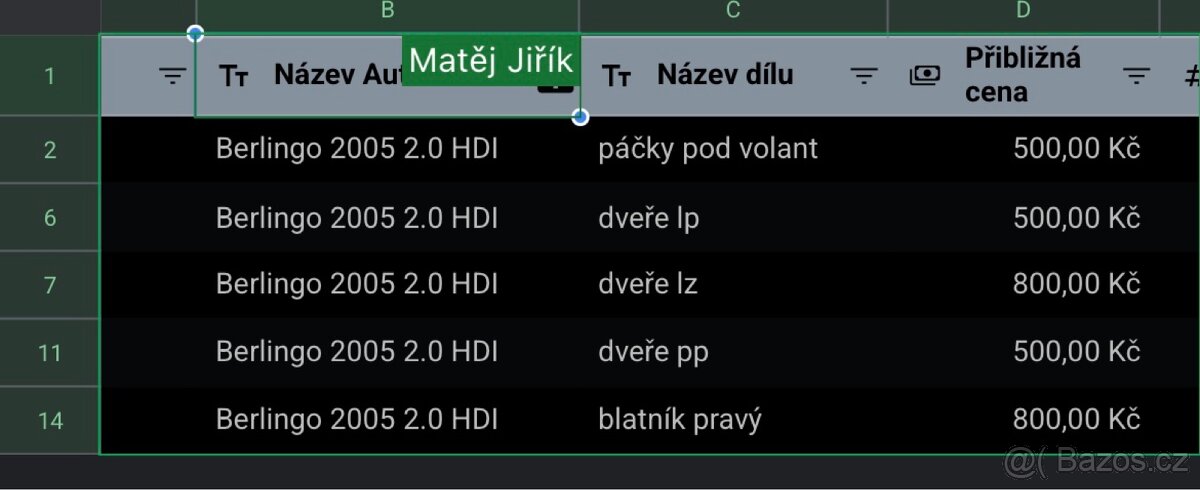 Náhradní díly citroen berlingo 2005 - 2