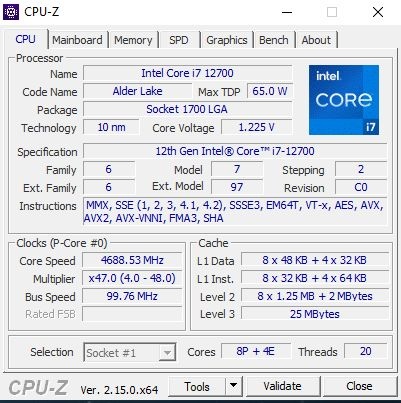 Intel i7-12700 + chladič, nový, výkonný a úsporný CPU - 2
