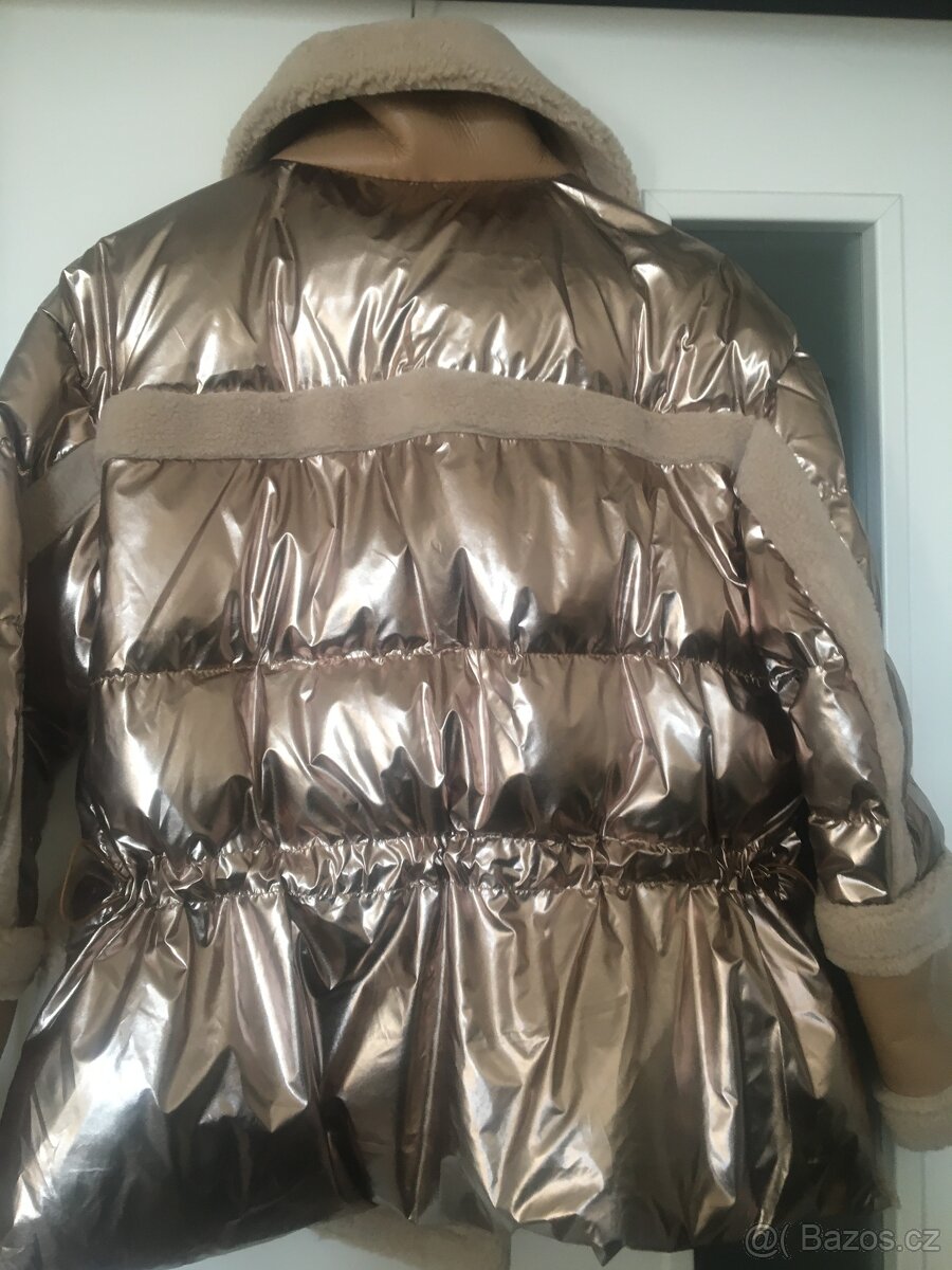Bunda nová FLAM Mode zlatá vel.M/L - 2