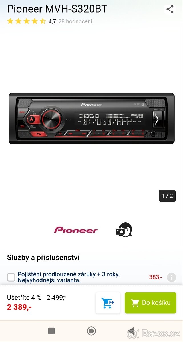 Autorádio Pioneer MVH S320 Bluetooth - 2
