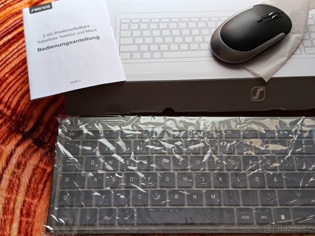 Bezdrátová dobíjecí klávesnice a myš -Seenda- Nová - 2