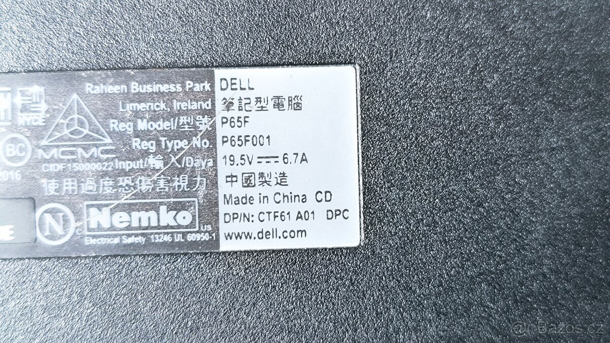 Kompletní šasi na Dell P65F - 2