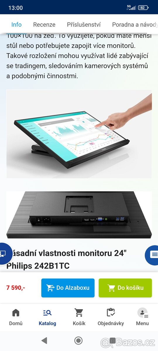 Dotykový monitor Philips 24" - 2