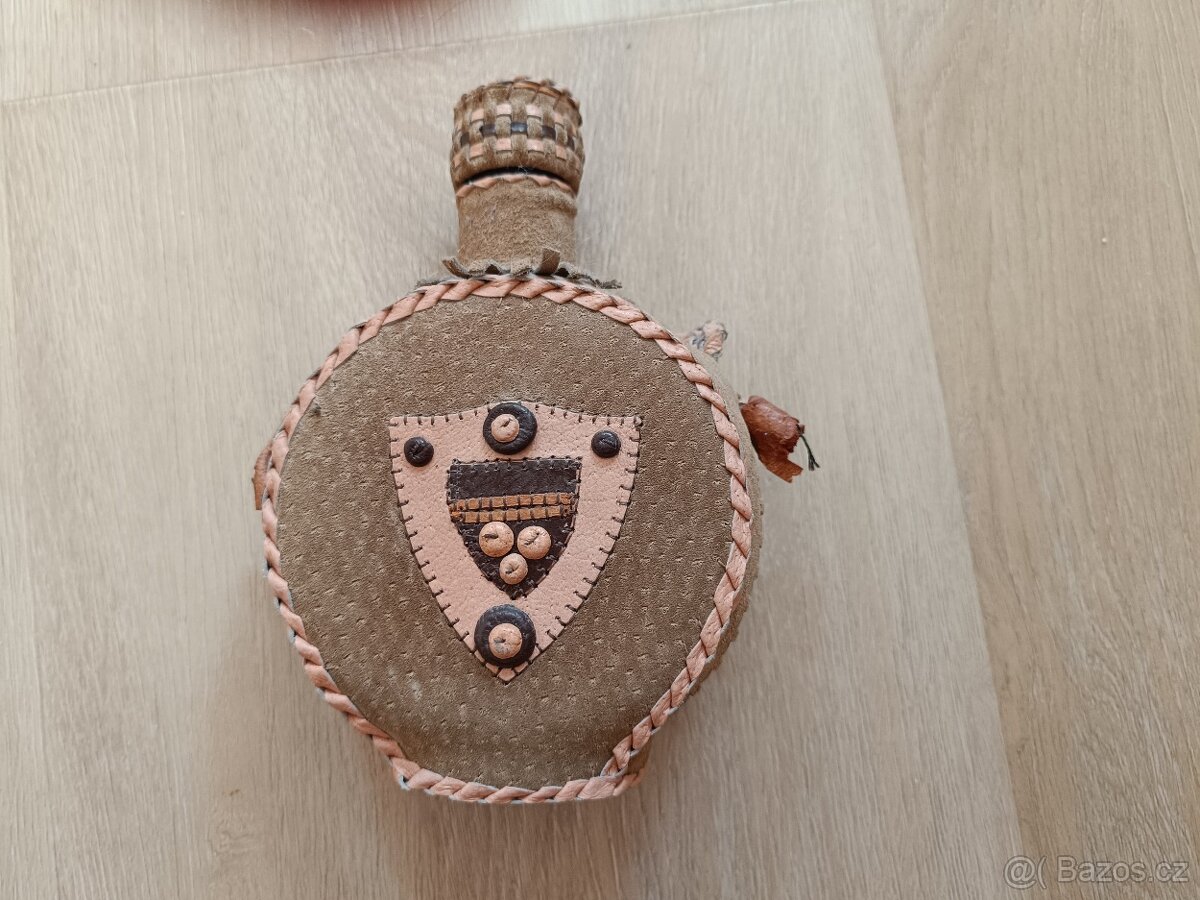 Dekorativní dýka + kožená čutora – ruční práce - 2