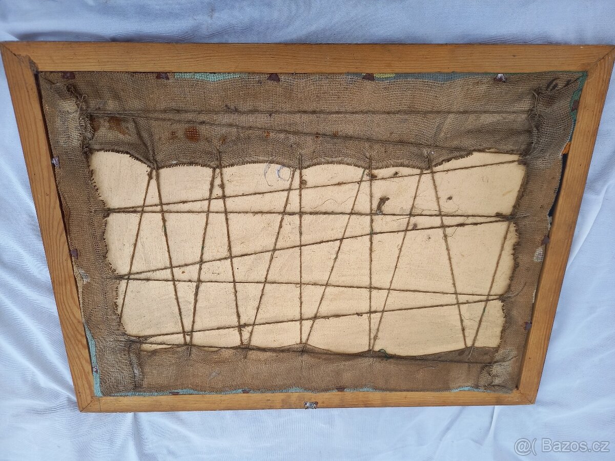 Vyšívaný obraz Hradčany a Karlův most - 2