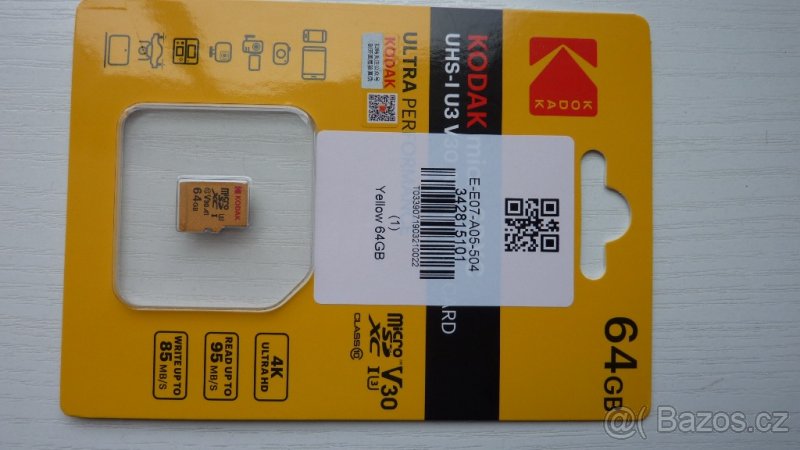 Kodak High Speed Micro SD karta TF karta - žlutá 64 GB - 2