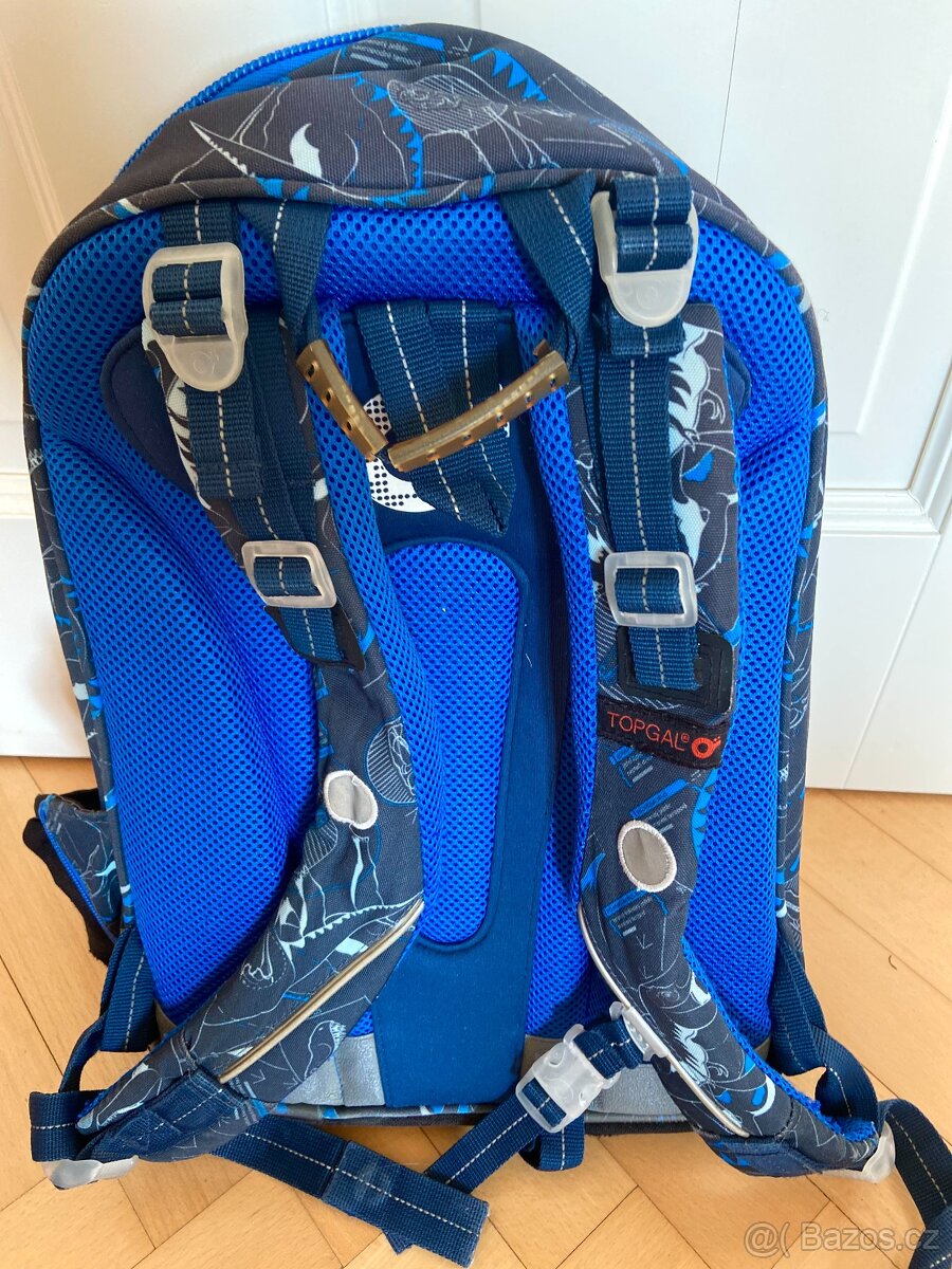 TOPGAL aktovka - T-REX modrá 1.-2.třída - 2