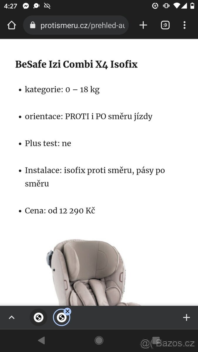 Autosedačka BeSafe iZi Combi X4 isofix - 2