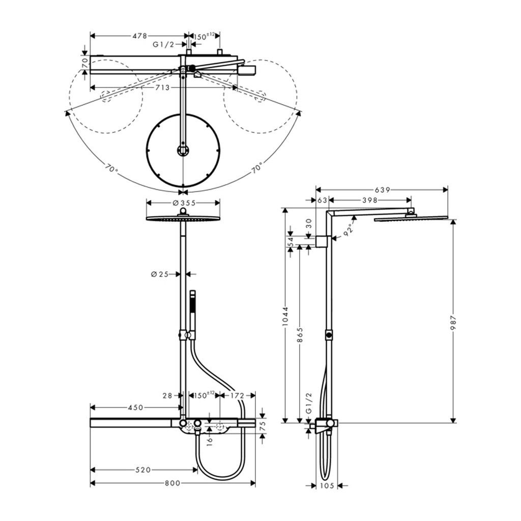 LUXUSNÍ SPRCHOVÝ SYSTÉM AXOR - 2