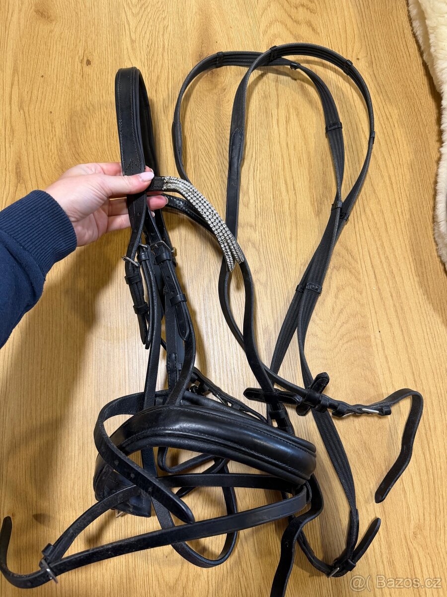 Uzdečka Waldhausen full černá + otěže - 2