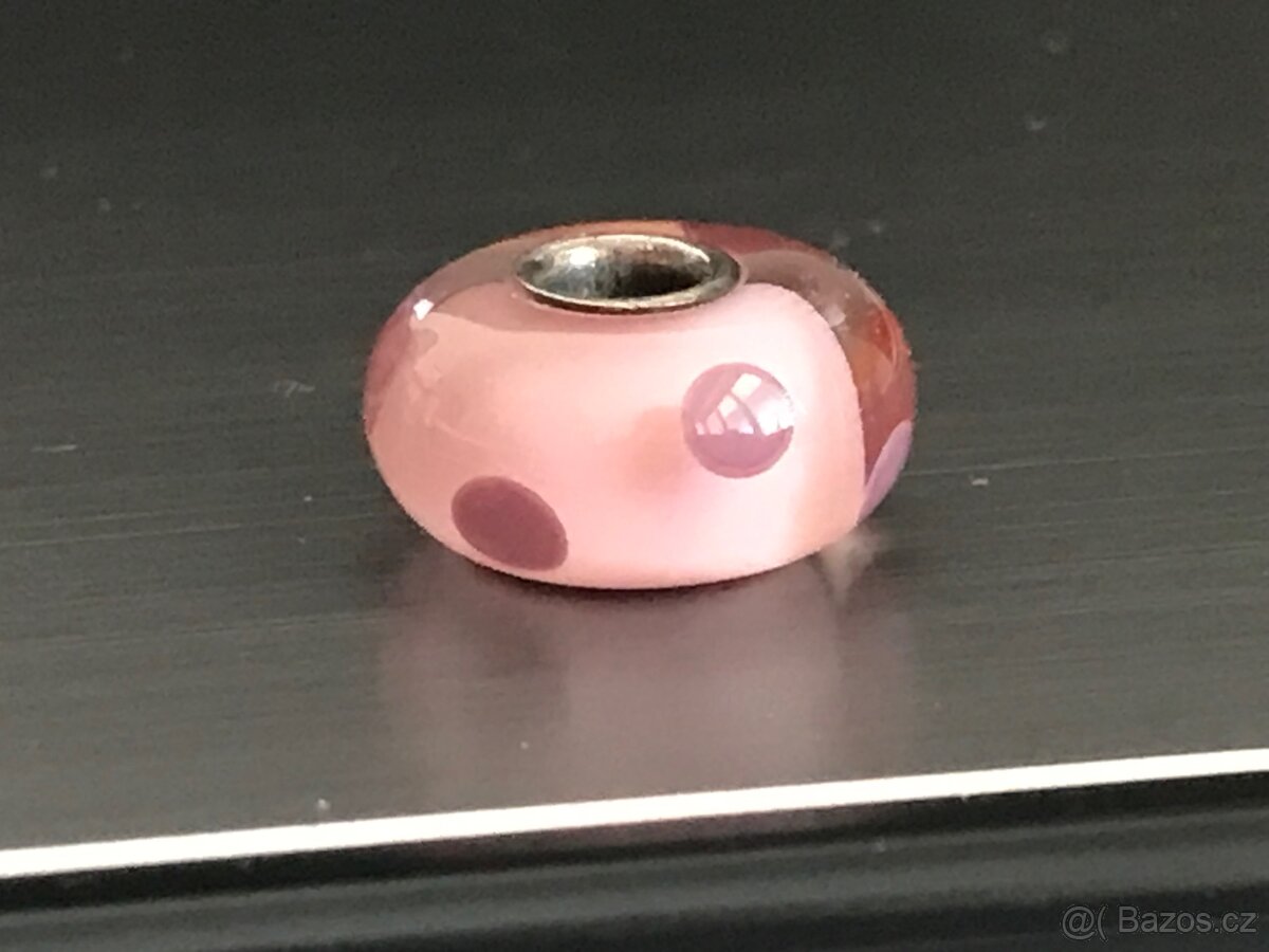 Trollbeads růžové tečky Rare Lila Dot - 2