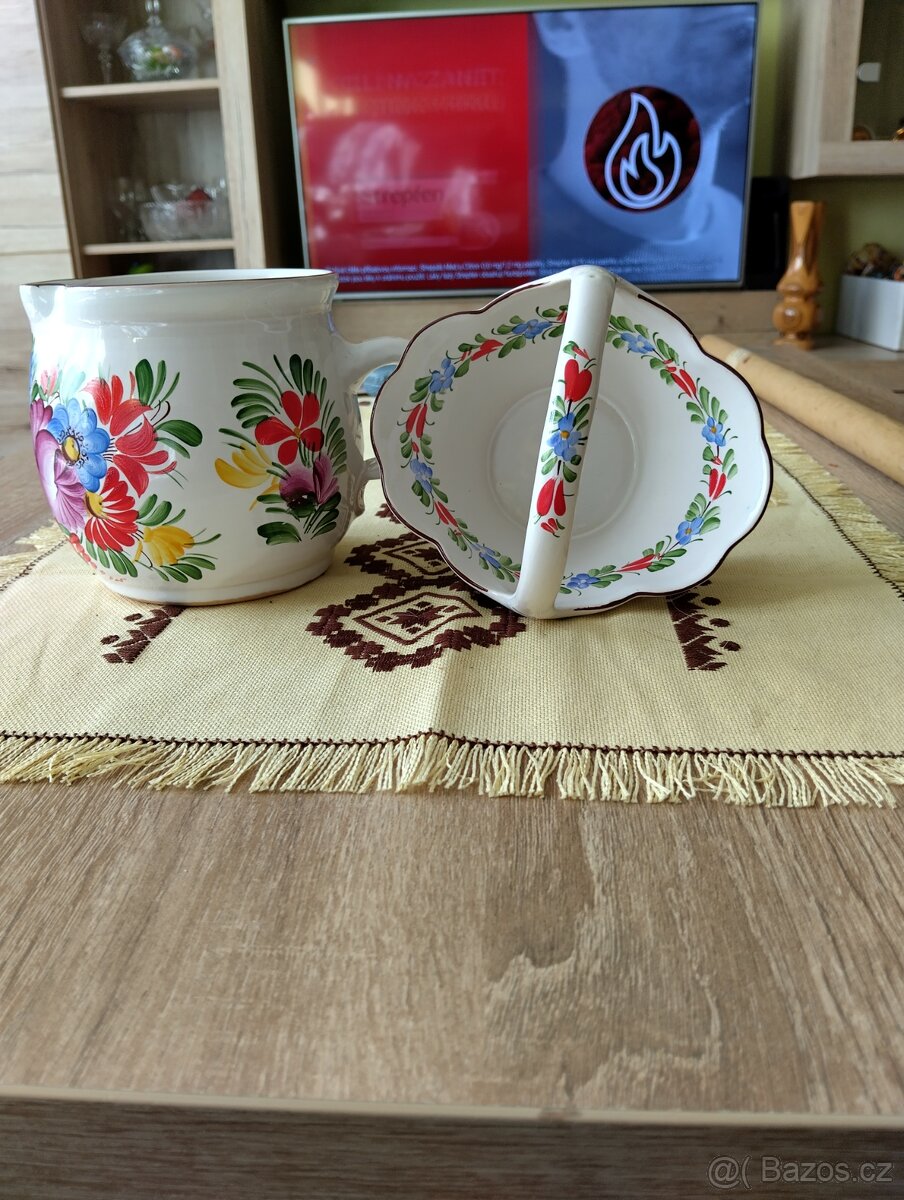 Keramický buclák a košíček - 2