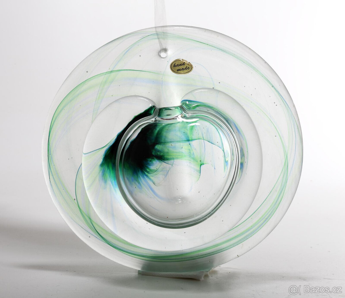 Váza hutní sklo - na pověšení - JIS Lučany - 2