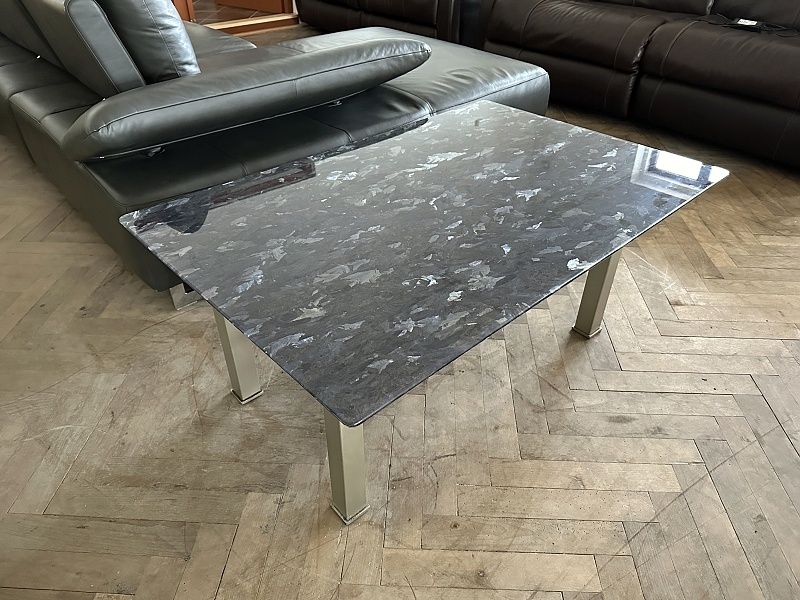 554 Konferenční stůl stolek zvedací leštěný mramor - 2