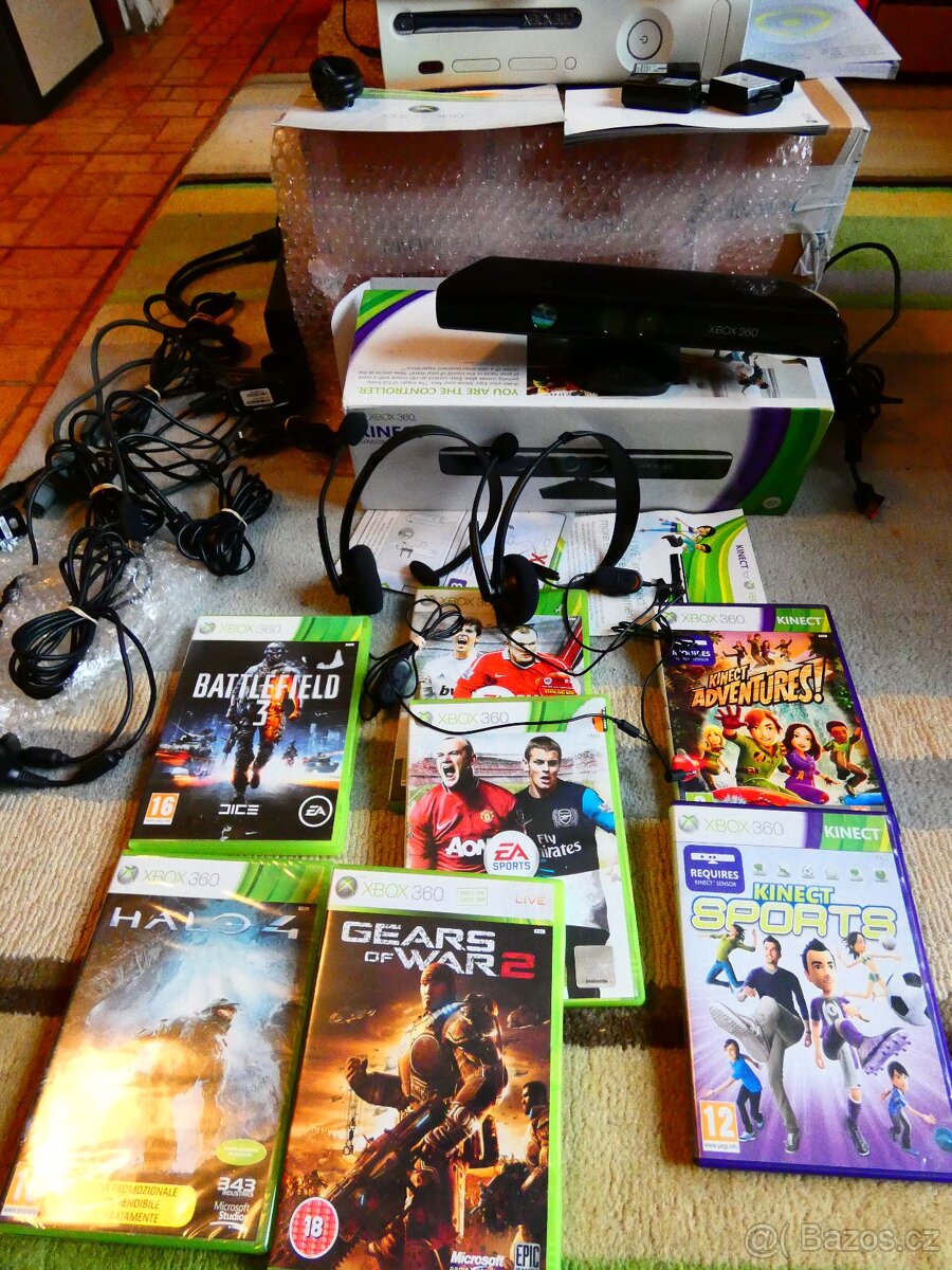 XBOX 360 Elite Kinect Hry HDMI HDD KOMPLETNÍ SESTAVA - 2