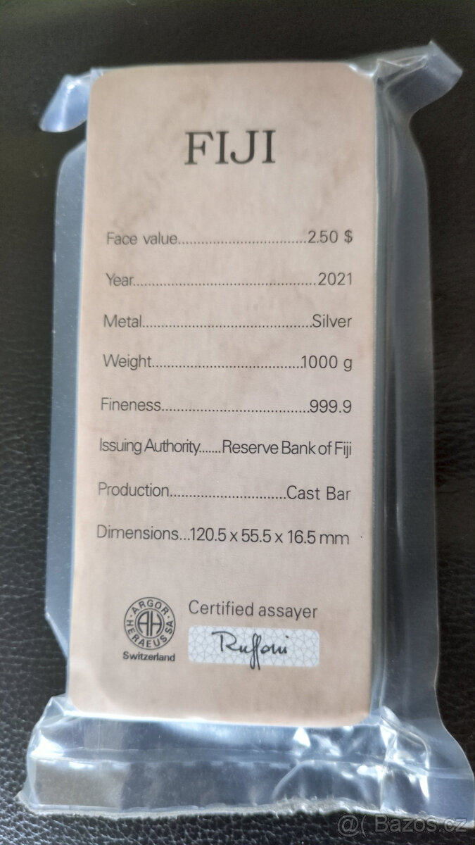 Investiční stříbro 1kg certifikované - 2