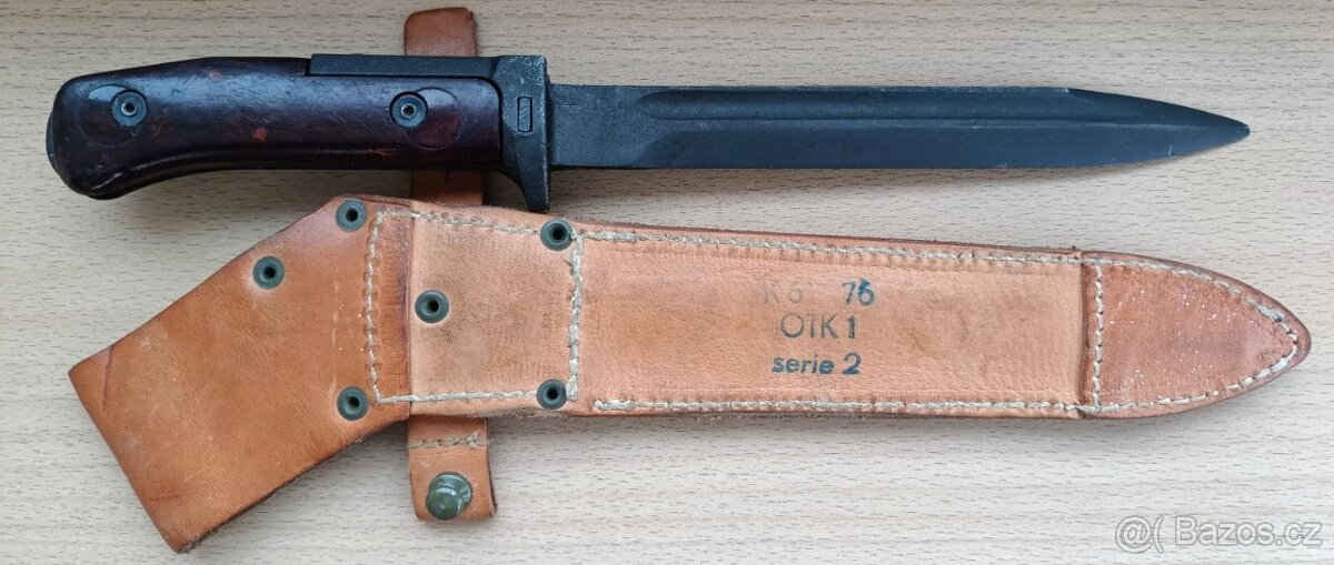 Nový nepoužitý bodák bajonet na sa 58 4.typ vrhací + pochva - 2