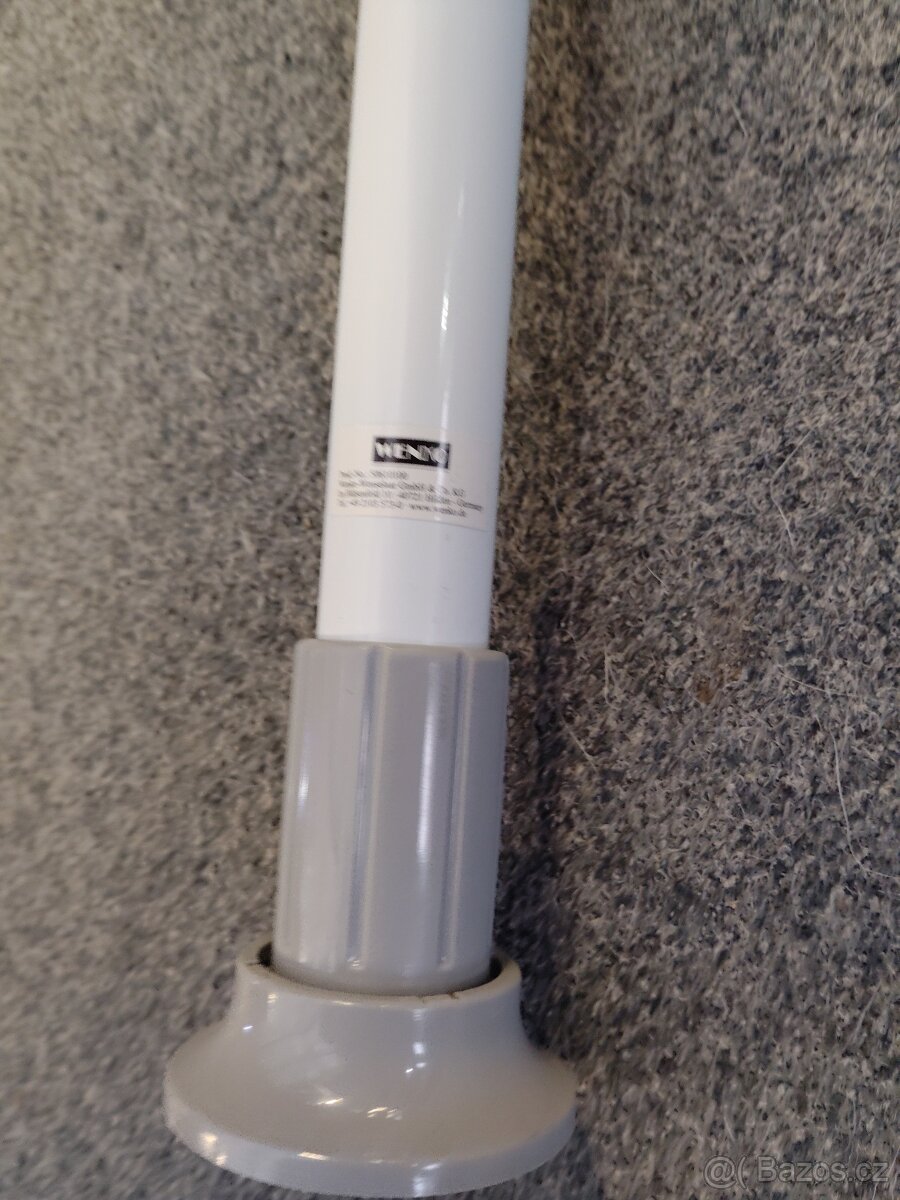 Teleskopický věšák, stojan na oblečení bílý kovový - 2