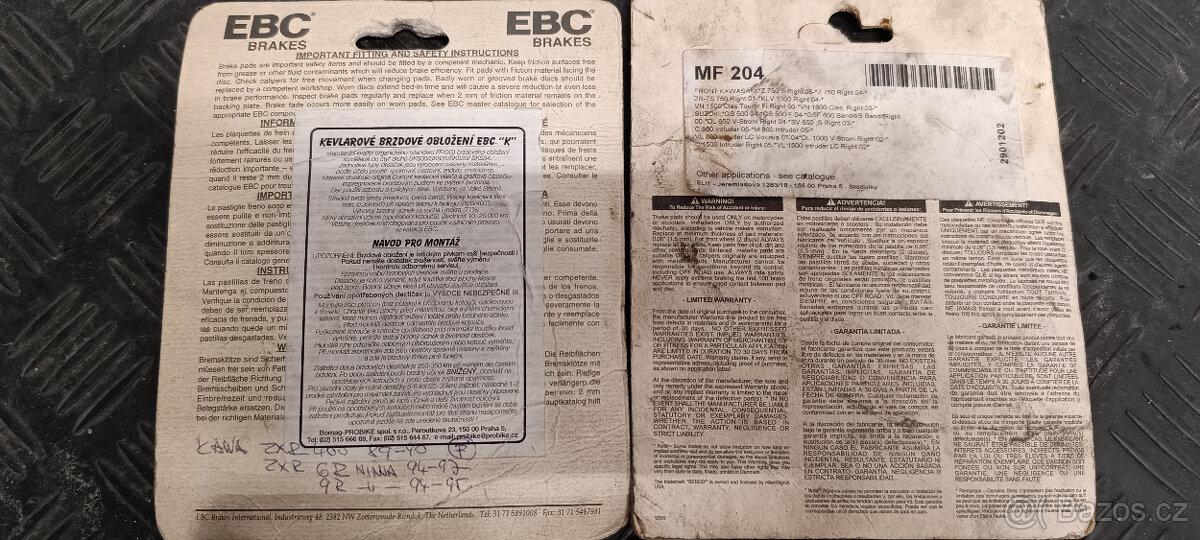 Brzdové destičky Kawasaki, Suzuki - 2