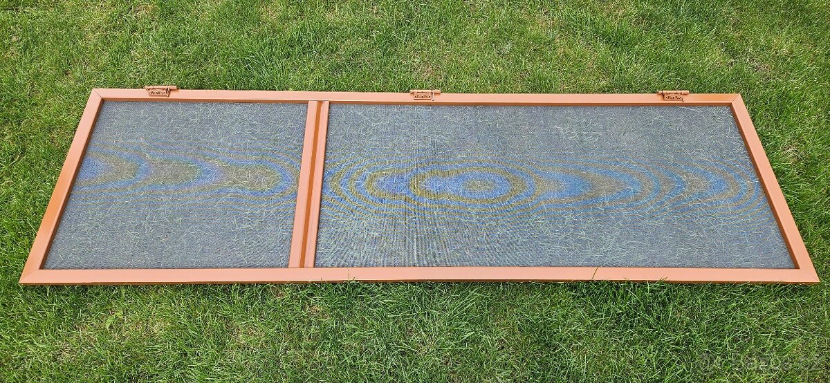 Síť proti hmyzu,hliníkový hnědý dveřní rám se síťí - 2