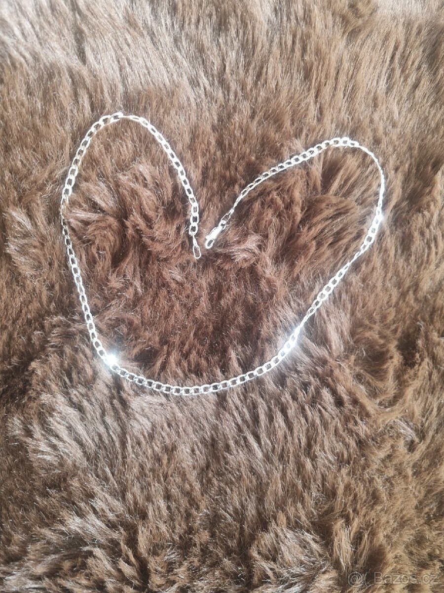 Nový dámský i pánský stříbrný náhrdelník 925 45 cm - 2