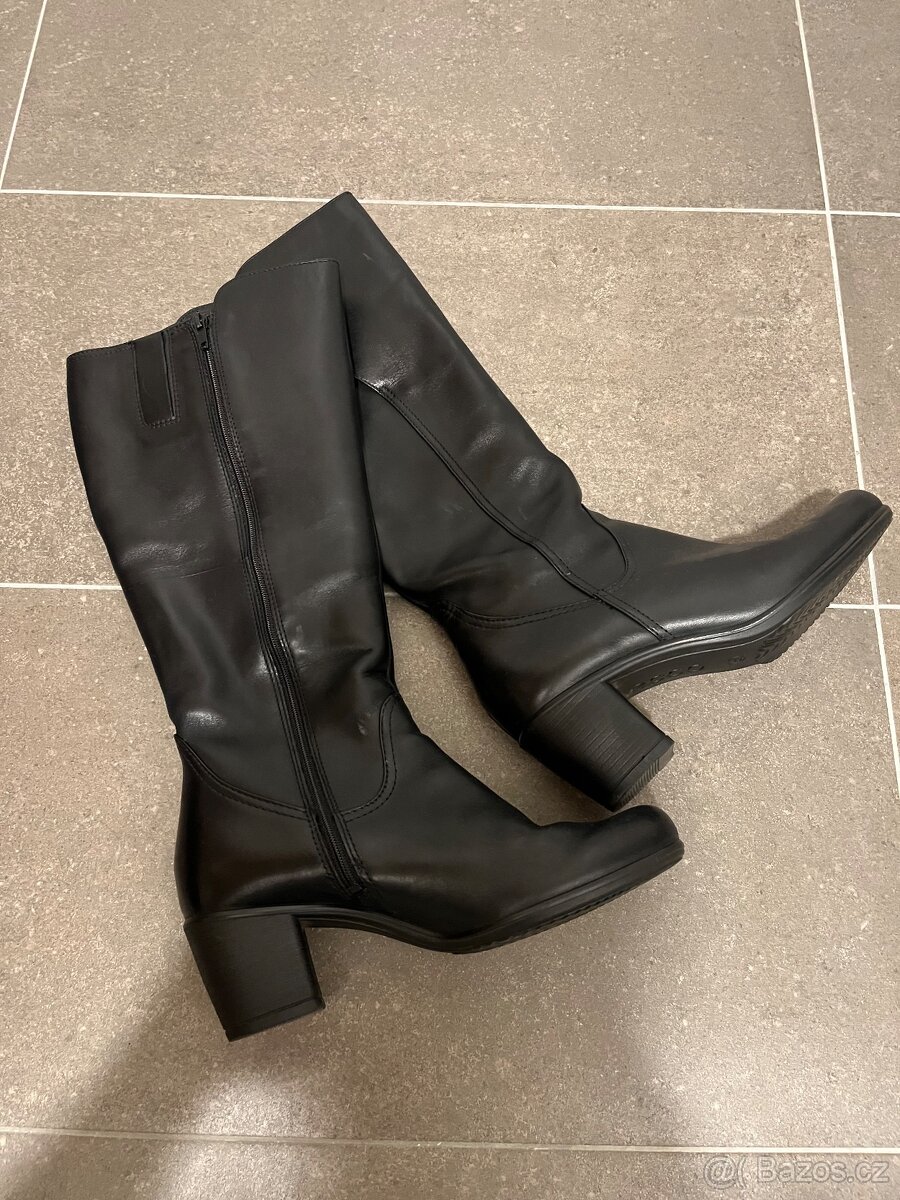 ECCO dámské kožené kozačky - 2
