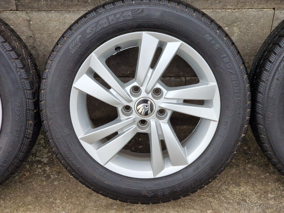 185/60/16 Originál alu kola Škoda Rapid 5x100 - 2